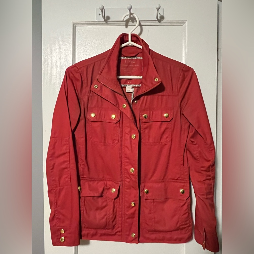 J.Crew Relaxed Boyfriend Fieldcoat, xxsmall, burnt orange